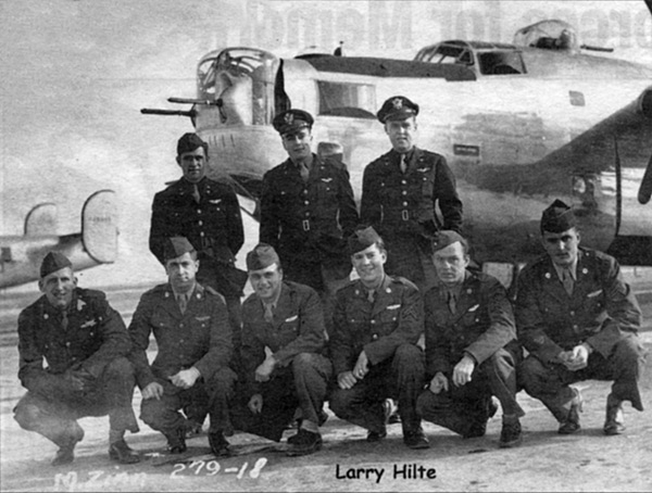 Larry Hilte and his B-24 crewmates during World War 2